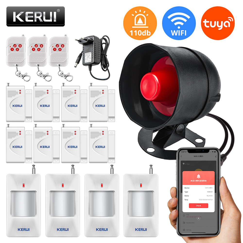 Sim Gsm Alarm - Громкий динамик KERUI Tuya с Wi-Fi,