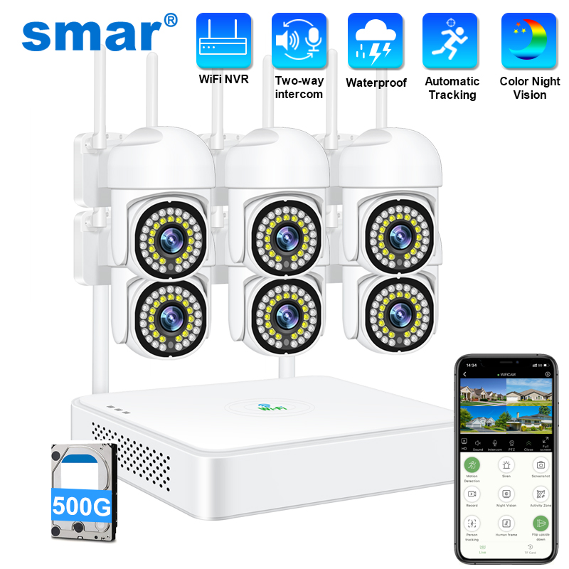 Sim Gsm Alarm - Беспроводная система видеонаблюдения Smar 3MP PTZ